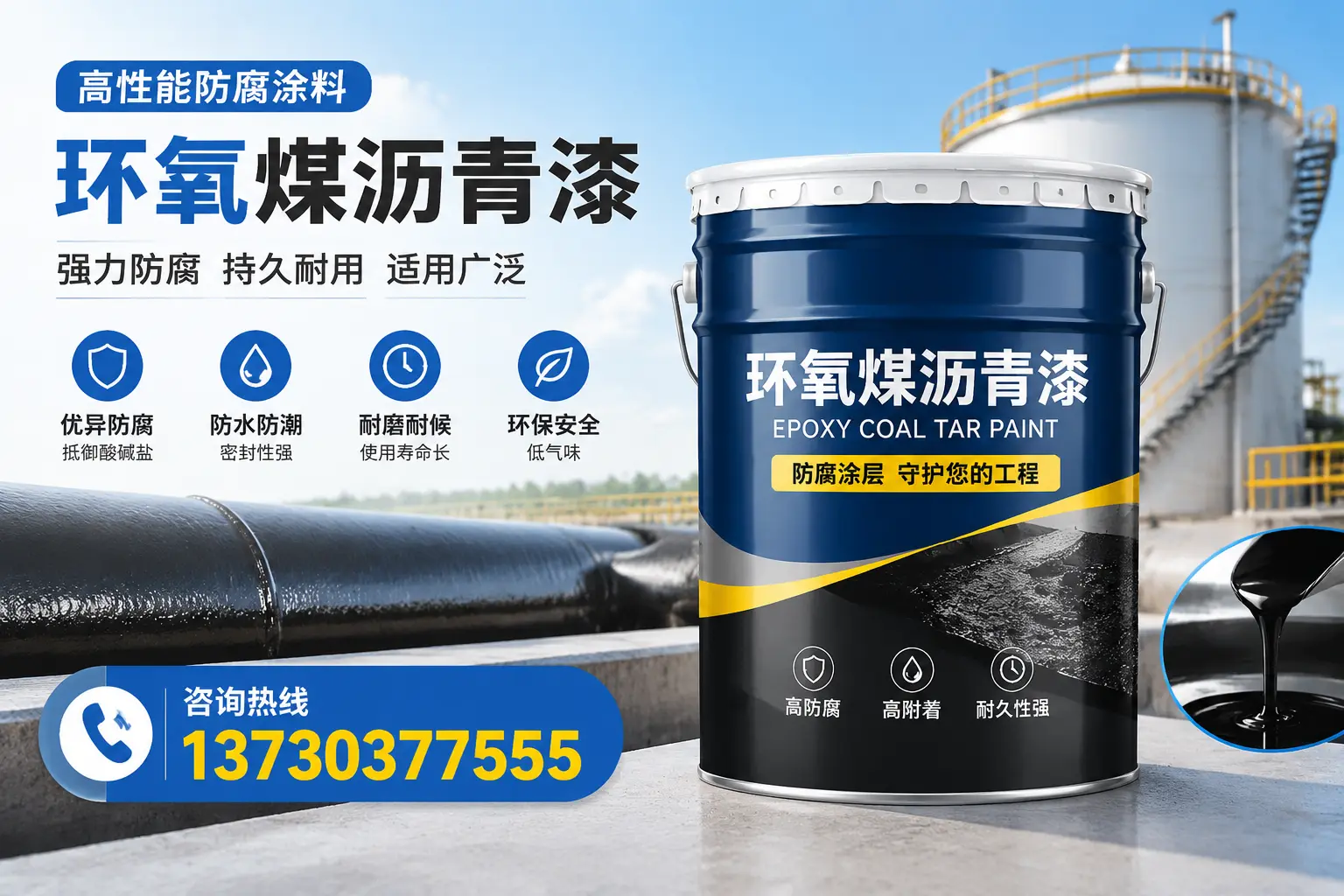 环氧煤沥青漆的耐久性分析，适合延吉的使用场景